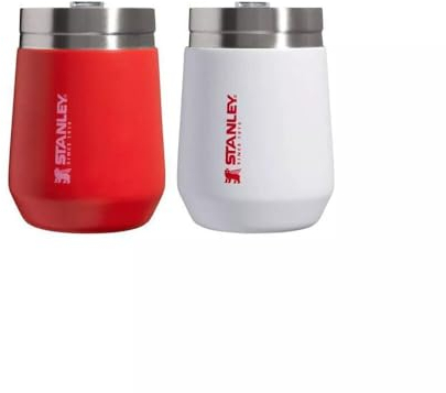Stanley 10 oz Stainless Steel Everyday Go Tumblers 2pk Red/White, Small, 200-00-4949