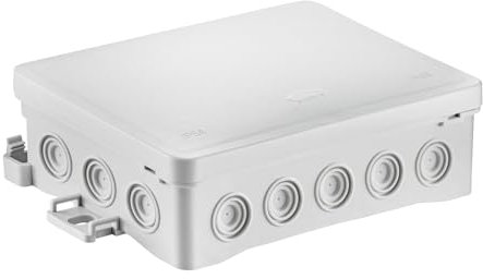 SIMET Anschlussdose 90 x 135 x 40 mm, halogenfrei, selbstverlöschend, UV, IP54, FASTBOX&HOOK mit Hakenadapter HNS, 1 Stück, grau