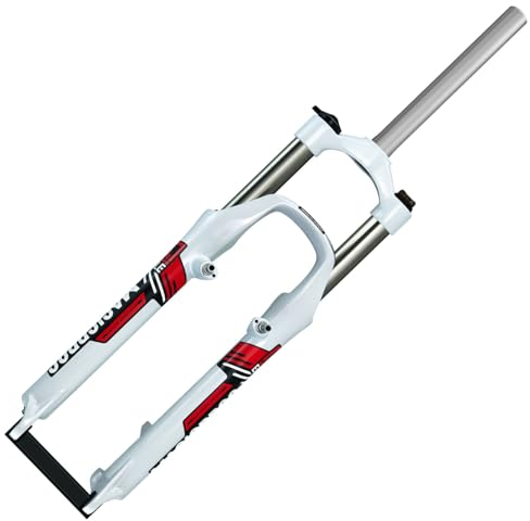 LYMFCFC MTB-Federgabel 26 Zoll Aluminiumlegierung Mechanische Gabel Gerades Rohr Schulterkontrolle Mountainbike-Gabel Scheiben-/V-Bremse QR 9 Mm Federweg 100 Mm 1-1/8 B,26in