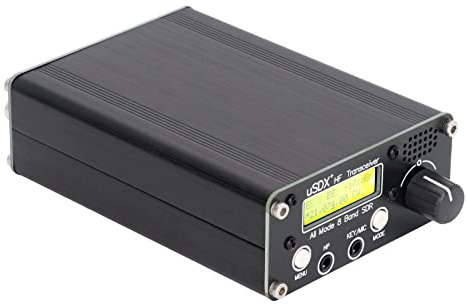 Tbest Transceptor de Radio Bidireccional, Transceptor de Radio de 8 Bandas LCD R Transceptor HF SSB QRP de Modo Completo con Conector de Antena BNC Enchufe de EE. UU. 00-240V
