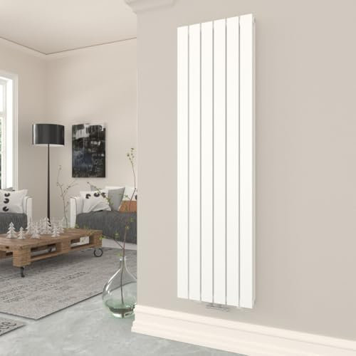 T&K Radiateur Eau Chaude 1600x462 mm Blanc Plat Double Vertical Design Couche Montage Mural Salle de Bain Radiateur