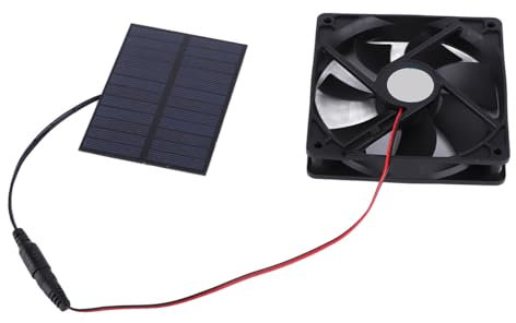 Haofy Solarpanel-Lüfter, Professionelles Solarbetriebenes Abluftventilator-Set, Kühlt Räume für Kleine Haustierhäuser und Gewächshäuser Effizient