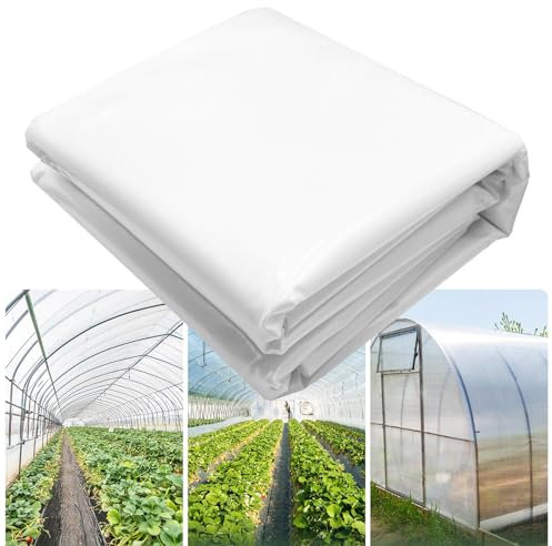 2M X 4M Heavy Duty Polythene Plastic Sheeting - Extra Thick Clear Plastic Sheets, Garden Grow Polythene Cover Sheets, Waterproof Windproof Cover for Gardening Insulation Building Rubble Protection