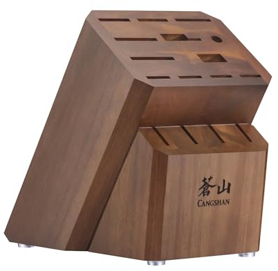Cangshan Empty Knife Block, 16-Slot Organizer (Acacia Wood)
