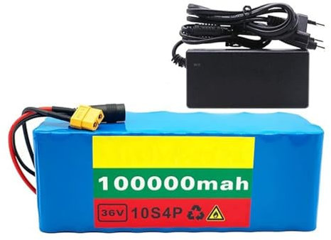 Batterie lithium-ion rechargeable 36 V 100 Ah pour vélo électrique 10S4P T Plug
