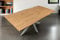 SAM Esstisch Josy | 180 x 90 cm | Holz Wildeiche-Optik | Spider-Gestell Metall Silber | 40 mm Tischplatte mit Baumkante | Tisch für Esszimmer & Küche