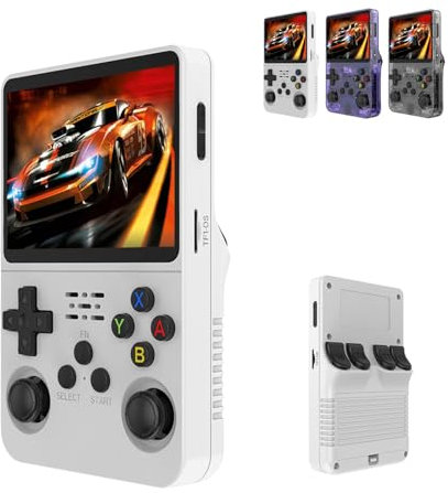 Nouvelle Console de Jeu 2025,Console de Jeu Portable HD 3,5 Pouces sans Fil revisitant Les Classiques, revivez l'âge d'or des Jeux des années 2000 (Blanc 68g)