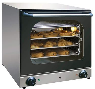 Four à Convection Professionnel – 4 Niveaux – 2 Ventilateurs – Température 0-300°C – Acier Inox – Cuisson Homogène et Rapide – Idéal pour Boulangeries et Restauration