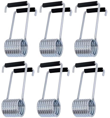 Butterfly Spring Hinge,6 Pcs Universal Spring Door Closer,Butterfly Spring with Rubber Bumpers Fits on Most Door Butt Hinge Pins