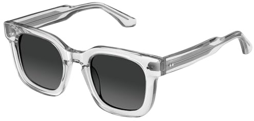 AVAWAY Kleine Klassisch Polarisierte Sonnenbrille Damen Herren Klein Quadrat Shape Rahmen Acetat Mode Vintage UV400 Schutz Brille
