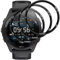 Beukei Pellicola Protettiva per Garmin Forerunner 265, 3 pezzi Vetro Protezione [copertura totale curva 3D] [Anti-Graffio] [Senza Bolle][Durezza 9H ] Schutzfolie