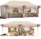 TRIUMPHKEY Tonnelle Pliante 3x6 Imperméable avec Protection UV 50+, Barnum Pliant 3x6 Réglable en Hauteur avec 6 Parois latérales, Tonnelle de Jardin Exterieur Les Festivals et Les événements, Beige