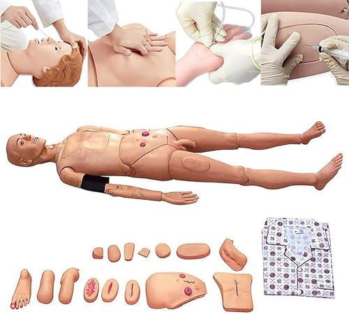 Ganzkörper-Pflegepuppe, lebensgroß, PVC-Wundpflegesimulator für medizinische Ausbildung und Unterricht