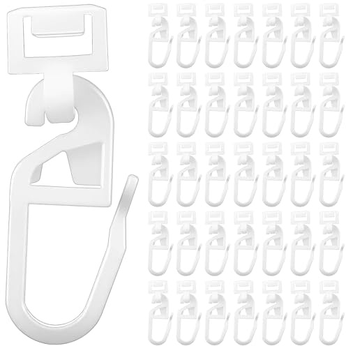 LXUEJIE 60 ganchos de cortina para rieles, ganchos de cortina, ganchos de cortina, deslizadores de cortina para rieles con 5,8-7 mm, ganchos de cortina, accesorios para caravanas, autocaravanas