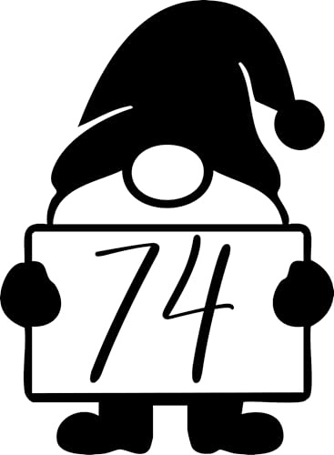 3 Pack Cute Gnome Silhouette House Number Wheelie Bin Sticker - Personalised Waterproof Dustbin Decal - Easy to Apply