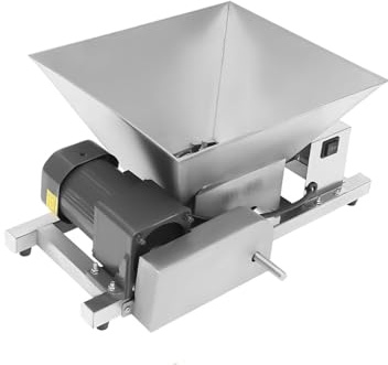 SenhE Edelstahl Obsthäcksler 75rpm 20kg/h, Elektrische Obstmühle 60W, 44 lbs/h Kapazität, Kommerzielle Fruchtbrecher Obst Brot Brauner Zucker Brechmaschine