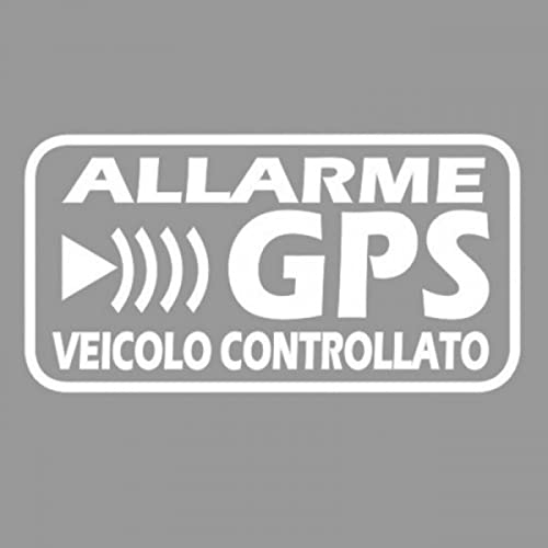 StickersLab Aufkleber GPS-Satelliten-Alarmsystem, gegen Diebstahl, für Motorrad, LKW, Caravan, 8 Stück, Maße 6 x 3 cm