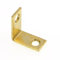 Prime-Line MP11349-4 Eckwinkel, 2,5 cm, Stahlkonstruktion, satiniert, vermessingt, L-Winkel, 4 Stück