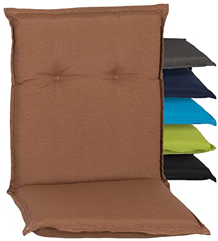 Beo® Turin Niedriglehner Gartenstuhl-Auflagen | Waschbar bei 30°C | Öko-Tex Standard | Atmungsaktiv & UV-beständig | 98x46x8 cm | Sitzkissen Outdoor für Gartenmöbel