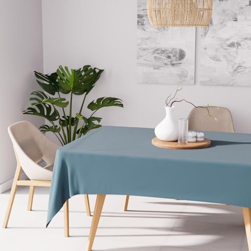 Soleil d'ocre Alix Nappe, Blau, 140 x 300 cm