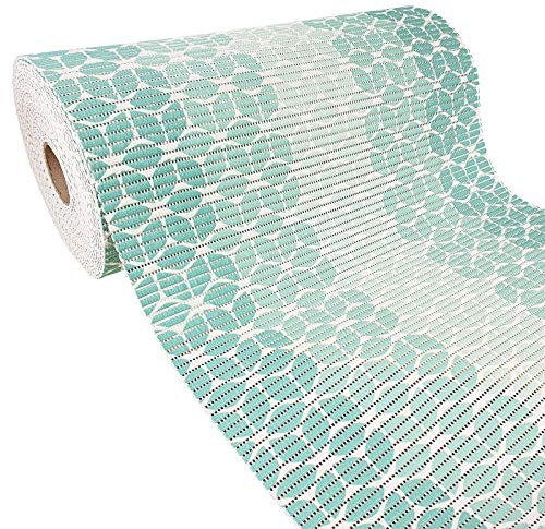 DecoMeister Badematte Weichschaummatte Duschvorleger Badläufer Badteppich Weichschaum Bodenmatte Antirutsch Teppich WC Pool Vorleger Yogamatte rutschfeste Matte 65x180 cm Minzkreise