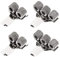 4 Stück Stifthalter Clips Metall Stifthalter Edelstahl Stifthalter Clip Stiftschlaufe mit Taschenclip Mangan Stifthalter Organizer für Kühlschrank Notizbuch Hemd Buch Silber(2 Löcher/3 Löcher)
