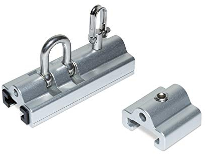 REHAPE Schlitten und Stopper für modulare Deckenschiene - Zubehör-Set zum Schienensystem für Trainingsgeräte
