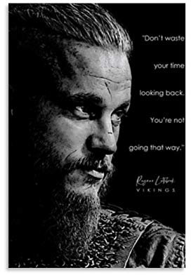 FGHDS Vikings Ragnar Zitate Kunst Poster, dekoratives Gemälde, Leinwand, Wandkunst, Wohnzimmer, Poster, Schlafzimmer, 60 x 90 cm