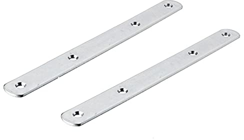 2 pcs x Quality Door Panel Connectors Connecting Plate 190mm Length 3mm Thick Steel (Zinc Plated)