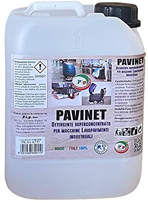 PIP Detergente Macchine Lavapavimenti Pavinet, Concentrato, TK UN LT..5 = Kg.5,4 Pavimento Industriale, Piscina, Marmo, Ceramica, Linoleum, Cemento