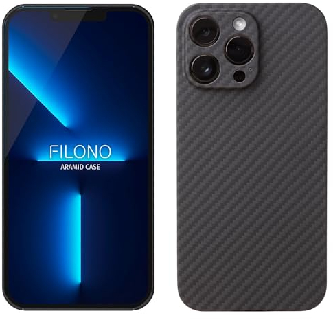 FILONO Aramid Hülle iPhone 13 Pro Max Ultra dünn | Ultra leicht | mit Kamera-Schutz