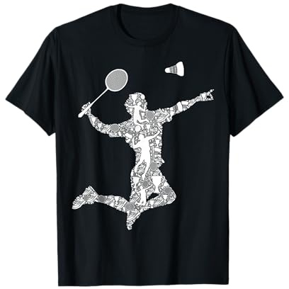 Badminton Badmintonspieler Federball Jungen Kinder Herren T-Shirt