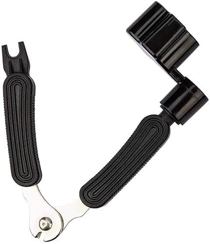 CAIHONG Guitar String Winder Cutter and Bridge Pin Puller, 3 In 1 Multifunctional Guitar Maintenance Tool Guitar Accessories (Black)