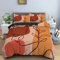 LLSZAHD Copripiumino Matrimoniale 240x220 bellezza arancione dipinta a mano Copripiumino Con Cerniera Matrimoniali Sacco Copri Piumino In Microfibra Morbido E Traspirante ，Copripiumino 240x220cm