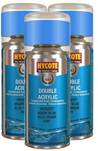 Hycote Peugeot Miami Blue (Metallic) 150ml (Pack of 3)