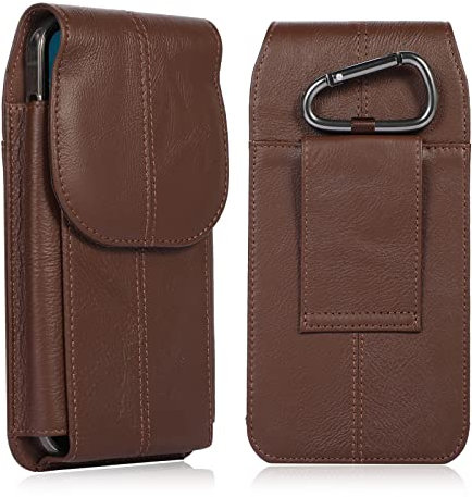 ZORSOME Handytasche aus echtem Leder für iPhone 13 Mini, 12 Pro, SE2020, XS, X, Gürtelholster mit Gürtelschlaufe und Clip für Samsung S22 5G, S10e, S6 Edge, S6, Xcover 5, 6,1 Zoll, braun
