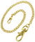 Tiong Vintage Metal Albert Vest Chain Stainless Steel Pocket Watch Chain with Circle Spring Clasp Single Buckle Chain Pocket Watch Stand