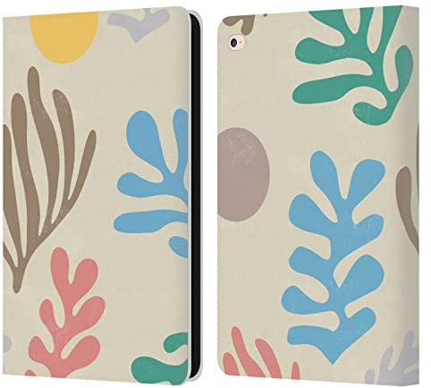 Head Case Designs Licenciado Oficialmente Ninola Hojas Artísticas Modernas Patrones de Forma Libre Carcasa de Cuero Tipo Libro Compatible con Apple iPad Air 2 (2014)