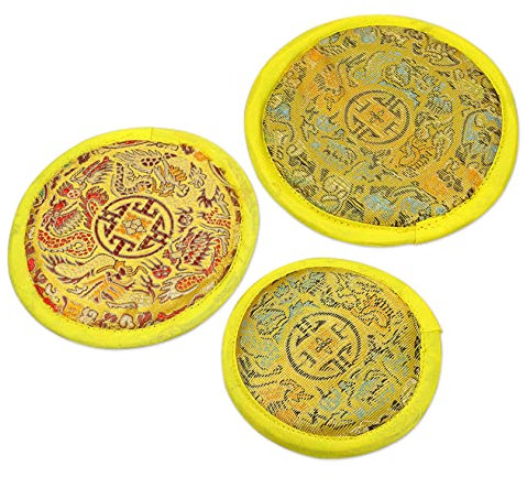Milisten 3 STK Unteres Pad Für Klangschalen Tibetische Klangschalenauflagen Klangschalen Unterlage Klangschalenmatten Meditationszubehör Klangschalenhalter Baumwolle Handbuch Lieferungen