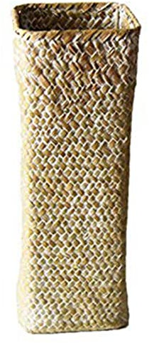 Glakyur Rattan Blumenvase Bambus Körbe Deko Vasen Blume Obstkorb Blumenvase Hoch Vasen Dekor Weiß