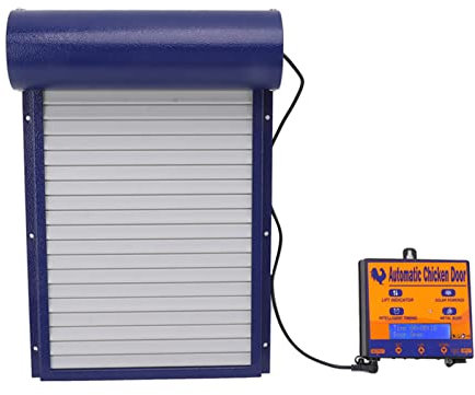 Jeffergarden Solarbetriebene Hühnerstalltür, Lichtsensor Zum Schutz von Geflügel, LED-Anzeige, Steuerung, Automatische Hühnerstalltür, 3-in-1-Timer für Zuhause (#1)