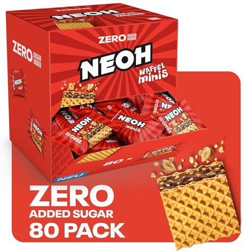 NEOH Low Carb Waffles Noisette Chocolat - Sans sucre ajouté - 80x 11g - Noisette Croquante