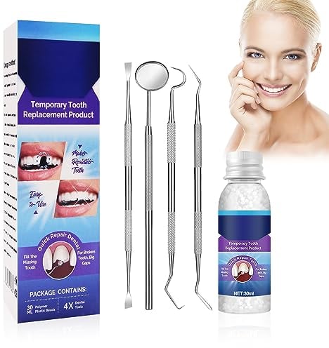 HASAIKA® Kit de Reparación de Dientes, Juego de pegamento dental multiusos DIY Cuidado dental temporal para reparar dientes perdidos y agrietados