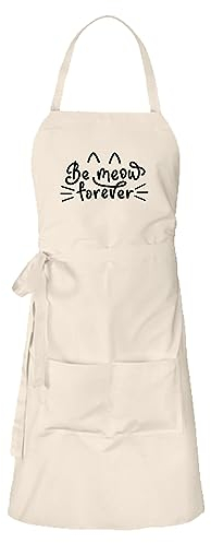 Huuraa Grillschürze Be meow forever Katze Geschenk Natur Baumwolle Be meow forever Mitbringsel