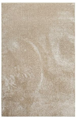 Entdecke den zeitgemäßen Hochflor Teppich Fanny von WECONhome Basics – Perfekt für Wohnzimmer, Schlafzimmer, Kinderzimmer und mehr (80 x 150 cm, Sand beige)