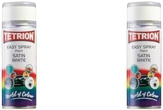 Tetrion Easy Spray, Spray Paint - Satin White, 400 ml (Pack of 2)