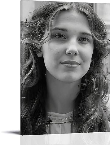OqcEha Schauspielerin Millie Bobby Brown Poster Kunst und Wandkunst Bild Druck Moderne Familie Schlafzimmer Dekor 60 x 90 cm