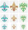 FINGERINSPIRE 9 Stück Lilienmuster Malschablone 3 Stile Fleur De Lis Damast Schablone Lilien Blumen Schablonen Wiederverwendbar Floraler Damast Dekorative Schablone Zum Malen Auf Wand Holz