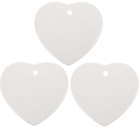 STOBOK 6 Pcs Ceramic Pendant Ceramic Hanging Pendant DIY Tags Craft DIY Hanging Tags Home Decor Christmas Decor s Crafts Household Office White