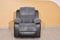 Recliner Black & Grey Armchair Jumbo Cord Sofa - High Back Settee Suite Fabric Sofas For Living Room Furniture - Cheap Couches (Armchair)